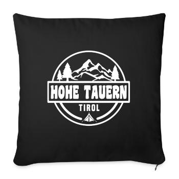 Hohe Tauern - Sofakissenbezug 45 x 45 cm - Schwarz - Vorne