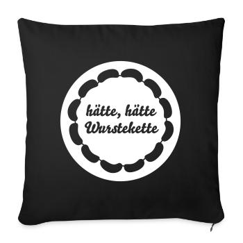 Wurst Fleisch Metzger Humor lustige Sprüche Fan - Sofakissenbezug 45 x 45 cm - Schwarz - Vorne