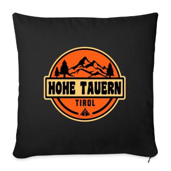 Hohe Tauern - Sofakissenbezug 45 x 45 cm - Schwarz - Vorne