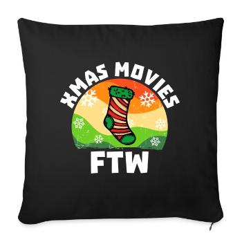 Films Déclaration Films Streaming Théâtre Cinéma DVD - Housse de coussin décorative 45 x 45 cm - noir - Devant