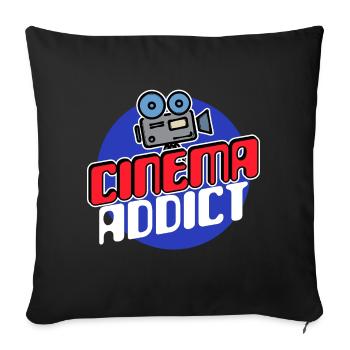Movies, Camera, Statement, Theater, Movie Night, Movies - Sofa pillowcase 17,3'' x 17,3'' (45 x 45 cm) - black - Front