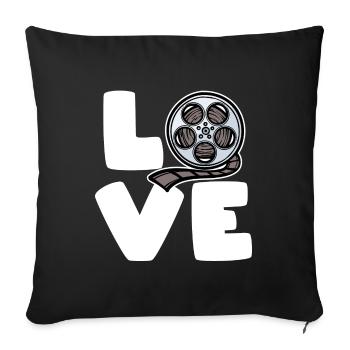 Films disant binge watching Streaming Films de cinéma - Housse de coussin décorative 45 x 45 cm - noir - Devant