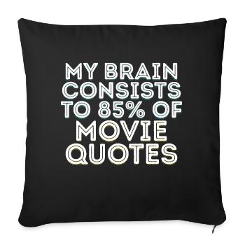 Dvd Soirée Soirée Soirée Déclaration Cinéma Nuit Films - Housse de coussin décorative 45 x 45 cm - noir - Devant