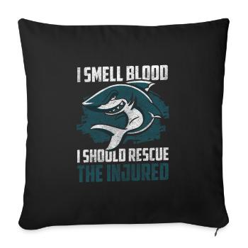 Shark Underwater Shark Fin Water - Sofa pillowcase 17,3'' x 17,3'' (45 x 45 cm) - black - Front