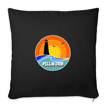 Ostsee Leuchtturm Pellworm - Sofakissenbezug 45 x 45 cm - Schwarz - Vorne