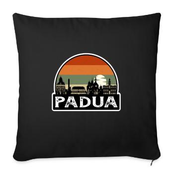 Padua Italy Flag Skyline Travel Souvenir - Sofa pillowcase 17,3'' x 17,3'' (45 x 45 cm) - black - Front