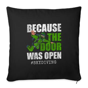 Skydiver Jump Free Fall Base Jump - Housse de coussin décorative 45 x 45 cm - noir - Devant