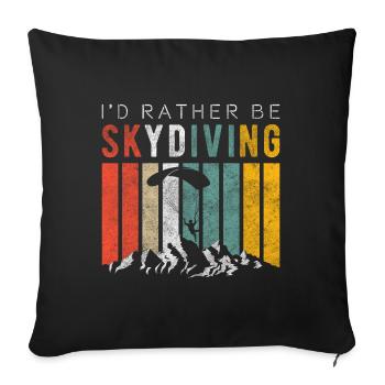 Fallschirm Adrenalin - Sofakissenbezug 45 x 45 cm - Schwarz - Vorne