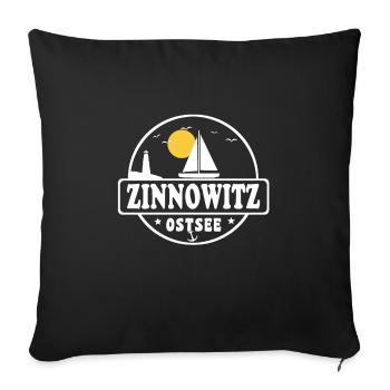 Zinnowitz - Sofakissenbezug 45 x 45 cm - Schwarz - Vorne