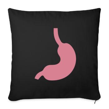 Magen Stomach Icon - Sofakissenbezug 45 x 45 cm - Schwarz - Vorne