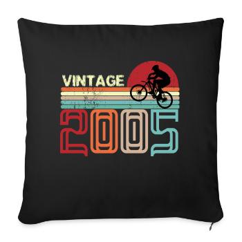 Vintage Birthday retro sunset design - Sofa pillowcase 17,3'' x 17,3'' (45 x 45 cm) - black - Front