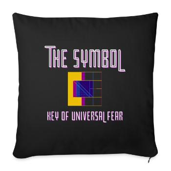 The Symbol Key of Universal Fear - Sofa pillowcase 17,3'' x 17,3'' (45 x 45 cm) - black - Front
