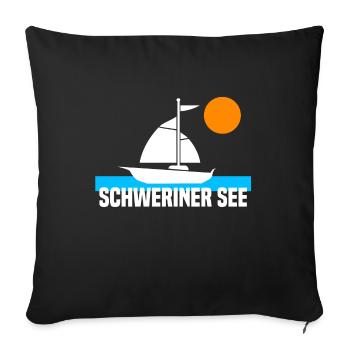 Schweriner See - Sofakissenbezug 45 x 45 cm - Schwarz - Vorne