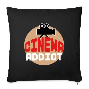 Cinématographie, Déclaration, Films, Théâtre, Série de soirées cinéma - Housse de coussin décorative 45 x 45 cm - noir - Devant