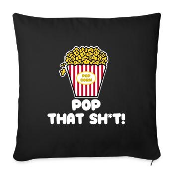 Movies Theater Popcorn Dvd Abend Streaming Kino - Sofakissenbezug 45 x 45 cm - Schwarz - Vorne