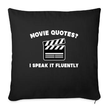 Movies Watch Movie Statement Streaming Theater - Sofa pillowcase 17,3'' x 17,3'' (45 x 45 cm) - black - Front