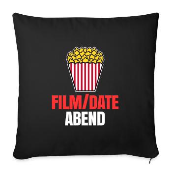 Films Films Popcorn Binge Watching Déclaration Cinéma - Housse de coussin décorative 45 x 45 cm - noir - Devant