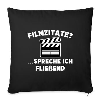 Dvd Abend Statement Movies Theater Kino Nacht - Sofakissenbezug 45 x 45 cm - Schwarz - Vorne