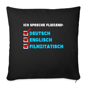 Film Schauen Movies Streaming Theater Statement - Sofakissenbezug 45 x 45 cm - Schwarz - Vorne