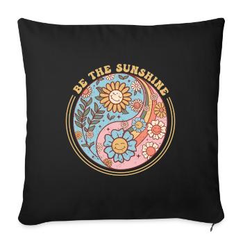 be the sunshine - Sofa pillowcase 17,3'' x 17,3'' (45 x 45 cm) - black - Front