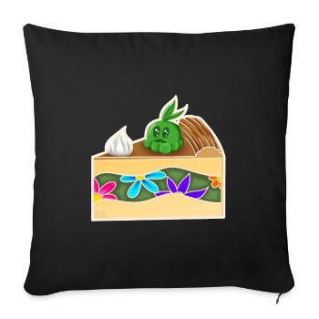 PieceOfCakePousse ! - Housse de coussin décorative 45 x 45 cm - noir - Devant