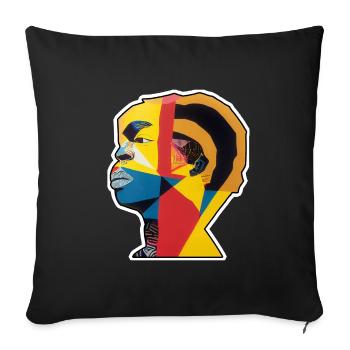 people of color - Sofa pillowcase 17,3'' x 17,3'' (45 x 45 cm) - black - Front