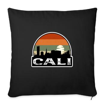 Cali Colombia Flag Skyline Travel Souvenir - Sofa pillowcase 17,3'' x 17,3'' (45 x 45 cm) - black - Front