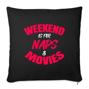 Movies Streaming Theatre Statement Cinema Night - Sofa pillowcase 17,3'' x 17,3'' (45 x 45 cm) - black - Front