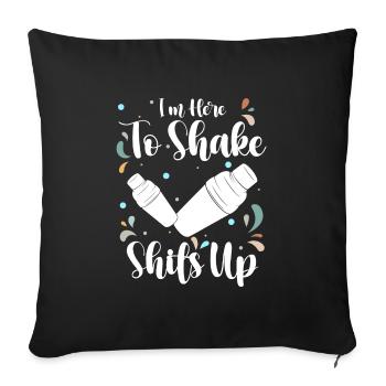 Mélangeur de cocktails Bar Mixeur Pina Colada - Housse de coussin décorative 45 x 45 cm - noir - Devant