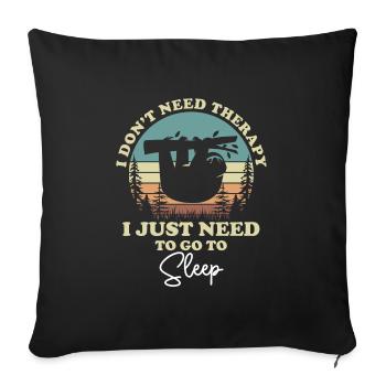 Sleeping, slumber, lazy, resting - Sofa pillowcase 17,3'' x 17,3'' (45 x 45 cm) - black - Front