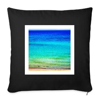 Sea - Sofa pillowcase 17,3'' x 17,3'' (45 x 45 cm) - black - Front