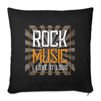 Rock - Housse de coussin décorative 45 x 45 cm - noir - Devant