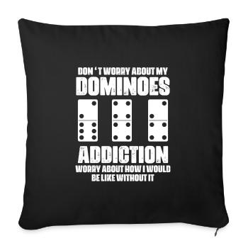 Domino Design - Sofa pillowcase 17,3'' x 17,3'' (45 x 45 cm) - black - Front