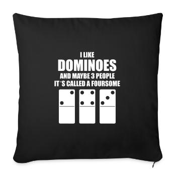 Domino Design - Sofa pillowcase 17,3'' x 17,3'' (45 x 45 cm) - black - Front