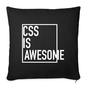 CSS is Awesome! (Even When It Overflows) - Sofakissenbezug 45 x 45 cm - Schwarz - Vorne