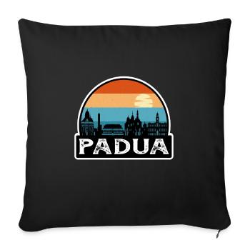 Padoue Italie Flag Skyline Souvenir de voyage - Housse de coussin décorative 45 x 45 cm - noir - Devant
