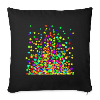 Splish Splash Colors - Sofa pillowcase 17,3'' x 17,3'' (45 x 45 cm) - black - Front