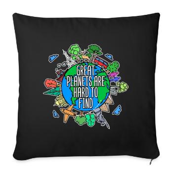 Environment Mother Earth Environmental Protection Tree Nature Conservation - Sofa pillowcase 17,3'' x 17,3'' (45 x 45 cm) - black - Front