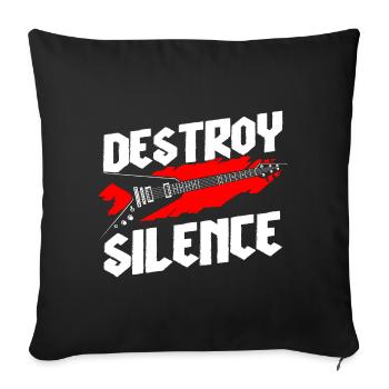 Musique Guitare Death Metal - Housse de coussin décorative 45 x 45 cm - noir - Devant