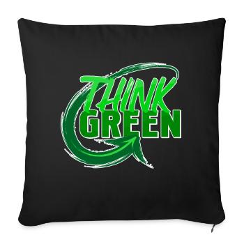 Environment Environmentalist Statement Earth Mother Nature - Sofa pillowcase 17,3'' x 17,3'' (45 x 45 cm) - black - Front