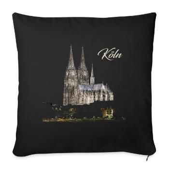 Köln - Sofakissenbezug 45 x 45 cm - Schwarz - Vorne