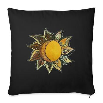 Sonne&Mond - Sofakissenbezug 45 x 45 cm - Schwarz - Vorne