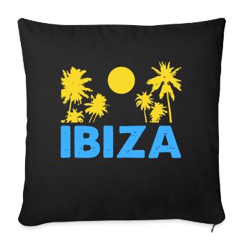 Ibiza - Housse de coussin décorative 45 x 45 cm - noir - Devant