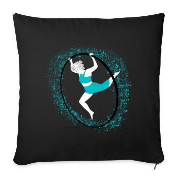 Cyr Wheel - Sofa pillowcase 17,3'' x 17,3'' (45 x 45 cm) - black - Front