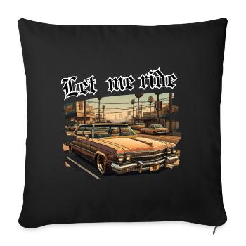 Laissez-moi rouler - Housse de coussin décorative 45 x 45 cm - noir - Devant