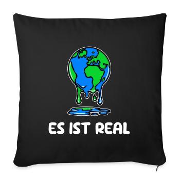 Mutter Erde Umwelt Umweltschäden Statement Natur - Sofakissenbezug 45 x 45 cm - Schwarz - Vorne