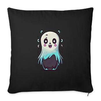 Cute Ghost - Sofa pillowcase 17,3'' x 17,3'' (45 x 45 cm) - black - Front