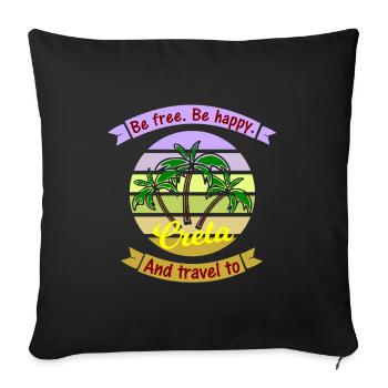 The Crete Holiday - Sofa pillowcase 17,3'' x 17,3'' (45 x 45 cm) - black - Front