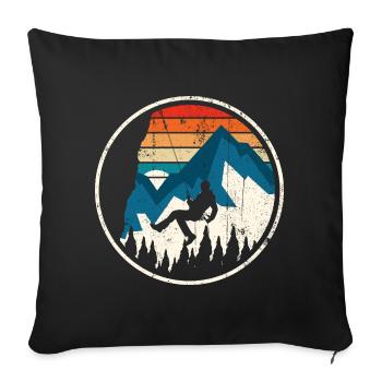 Alpine Ascent in Sunset Stripes - Sofa pillowcase 17,3'' x 17,3'' (45 x 45 cm) - black - Front