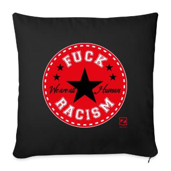 DE RACISME - Housse de coussin décorative 45 x 45 cm - noir - Devant